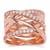 White Topaz Ring in Rose Gold Plated Sterling Silver 0.40ct