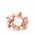 Kaori Cultured Pearl Ring with White Topaz in Rose Gold Tone Sterling Silver 