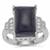 Bharat Sapphire Ring with White Zircon in Sterling Silver 13.80cts