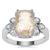 Bahia Rutilite Ring with White Zircon in Sterling Silver 5.03cts