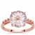 Lehrer Torus Rose De France Amethyst Ring with Pink Diamond in 9K Rose Gold 2.65cts