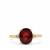 Malawi Garnet Ring with White Zircon in 9K Gold 3.55cts