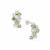 Jilin Peridot Earrings with White Topaz in Sterling Silver 2cts