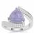 Rose Cut Tanzanite Ring in Sterling Silver 4.05cts