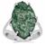 Fuchsite Drusy Ring in Sterling Silver 8.50cts