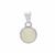 White Moonstone Pendant in Sterling Silver 3.55cts
