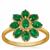 Sandawana Emerald Ring in 9K Gold 1.53cts
