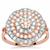 White Diamonds Ring with Natural Pink Diamonds in 9K Rose Gold 1.06cts
