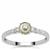 Lehrer TorusRing Montana Sapphire Ring with Diamond in 18K White Gold 0.45ct