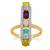 Chalcedony Ring with Multi Gemstone in Gold Plated Sterling Silver 2.85cts