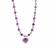 Kaori Freshwater Cultured Pearl Necklace With Amethyst in Gold Tone Sterling Silver 