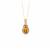 Canary Sapphire Necklace with Diamonds in 18K Gold 4.50cts