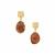 Drusy Vanadinite Earrings in Gold Plated Sterling Silver 19cts