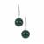 Olmec Jadeite Earrings with White Topaz in Sterling Silver 7.14cts