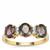 Burmese Purple Spinel Ring with White Zircon in 9K Gold 2.45cts