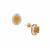 Ethiopian Dark Opal Earrings with White Zircon in 9K Gold 1ct