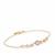 Idar Pink Morganite Bracelet with White Zircon in 9K Gold 2.55cts