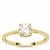 Ratanakiri Zircon Ring in Gold Plated Sterling Silver 1cts