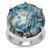 Azurite Diopside Ring in Sterling Silver 29cts