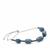 Black Spinel Slider Bracelet with Blue Opal in Sterling Silver 21.50cts