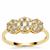 Natural Yellow Diamonds Ring in 9K Gold 0.75ct