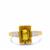 Yellow Sapphire Ring with Diamonds in 18K Gold 5.32cts