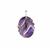 Banded Amethyst Pendant in Sterling Silver 75.10cts
