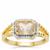 Serenite Ring with White Zircon in Gold Plated Sterling Silver 1.53cts