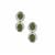 Nephrite Jade Earrings with Café Diamond in Sterling Silver 6.25cts