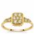 Natural Canary Diamonds Ring in 9K Gold 0.52ct
