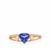 AAA Tanzanite Ring with White Zircon in 9K Gold 0.92cts 