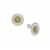 Sleeping Beauty Turquoise Earrings in Two Tone Sterling Silver 0.25ct