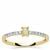Yellow Diamond Ring with White Diamonds in 9K Gold 0.33ct