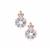 Wobito Snowflake Cut Cullinan Topaz Earrings with Canadian Diamond in 9K Rose Gold 11.80cts