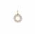 Kaori Cultured Pearl Pendant with White Topaz in Gold Tone Sterling Silver (4mm)