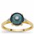 Lehrer TorusRing Marambaia London Blue Topaz Ring with Diamond in 9K Gold 1.65cts