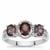 Burmese Pink Spinel Ring with White Zircon in Sterling Silver 1.95cts