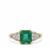 Zambian Emerald Ring with Diamonds in 18K Gold 2.69cts