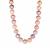Naturally Orchid Edison Cultured Pearl Strand Graduated Necklace in Sterling Silver