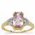 Mawi Kunzite Ring with White Zircon in 9K Gold 3.25cts