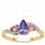 AA Tanzanite, Sakaraha Pink Sapphire Ring with Pink Sapphire in 9K Gold 1cts