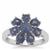 Rose Cut Bharat Sapphire Ring in Sterling Silver 3.62cts