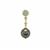Tahitian Cultured Pearl, Aquaiba™ Beryl Pendant with White Zircon in 9K Gold (11mm)
