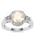 Bahia Rutilite Ring with White Zircon in Sterling Silver 2.28cts 