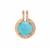 Sleeping Beauty Turquoise Pendant with Natural Pink Diamond in 9K Rose Gold 5.60cts