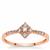 Natural Pink Diamonds Ring in 9K Rose Gold 0.27ct