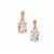 Morganite Earrings with Natural Pink Diamond in 9K Rose Gold 2.10cts