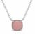 Peruvian Pink Opal Necklace in Sterling Silver 3cts