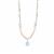 Aquamarine Necklace with Kaori, Baroque Freshwater Cultured Pearl in Gold Tone Sterling Silver 