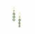 Type A Burmese Jadeite & Freshwater Cultured Pearl Earrings in Gold Tone Sterling Silver (3mm)